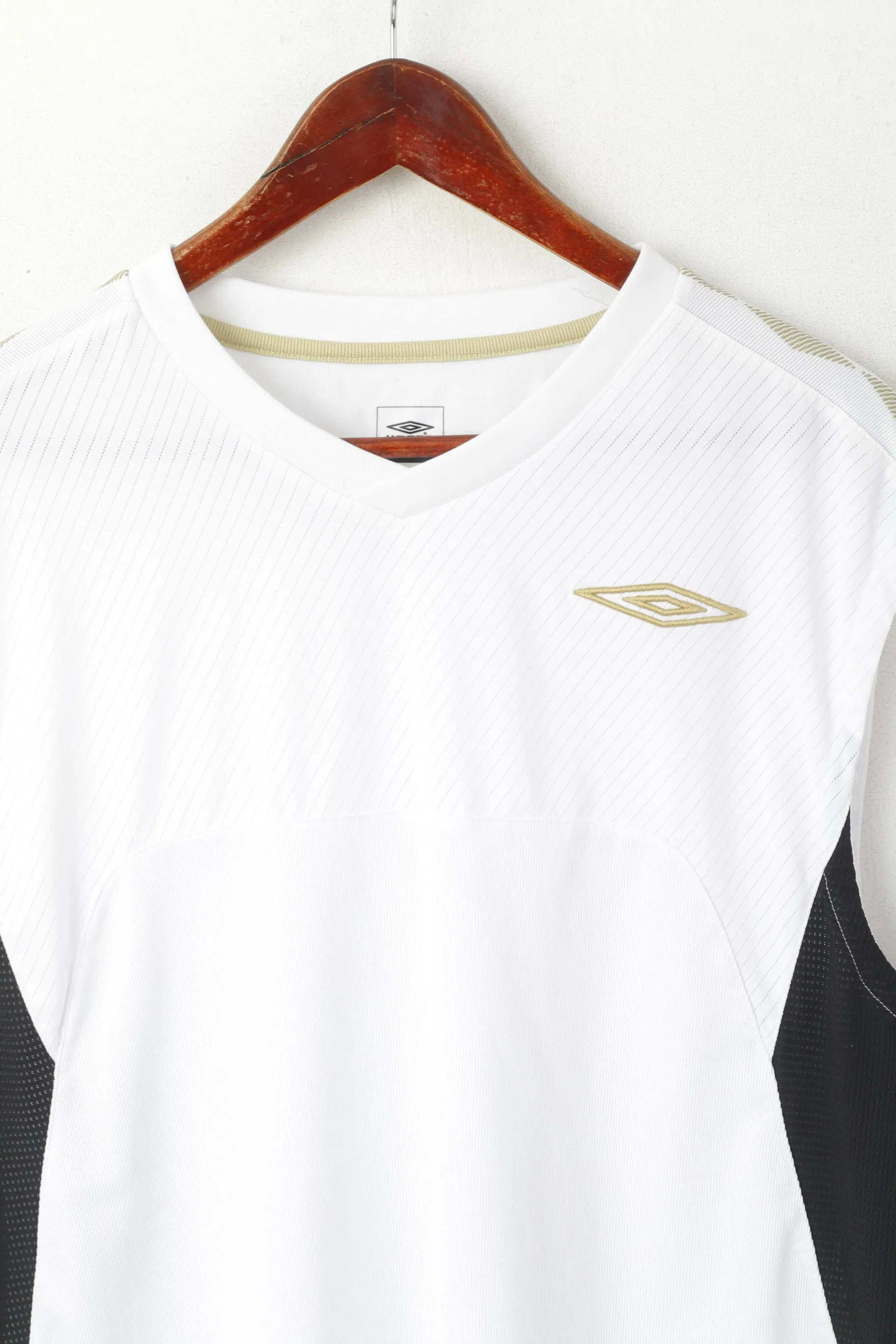 Umbro Men XXL Shirt White Diamond Pro Series Sleeveless Sport Training Jersey Top