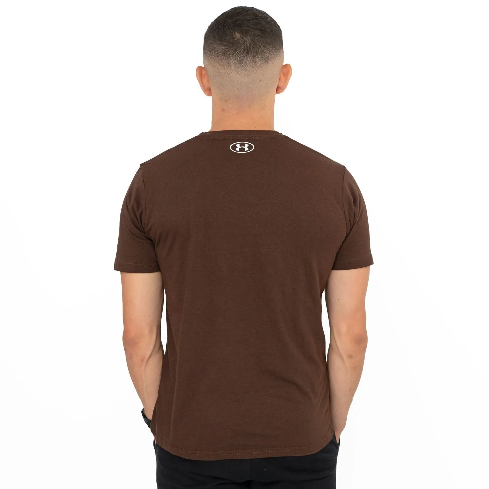 Under Armour Men Logo Print Sportstyle Brown Short Sleeve T-shirt