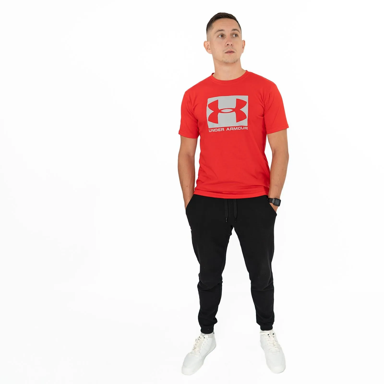 Under Armour Men Logo Print Sportstyle Red Short Sleeve T-shirt