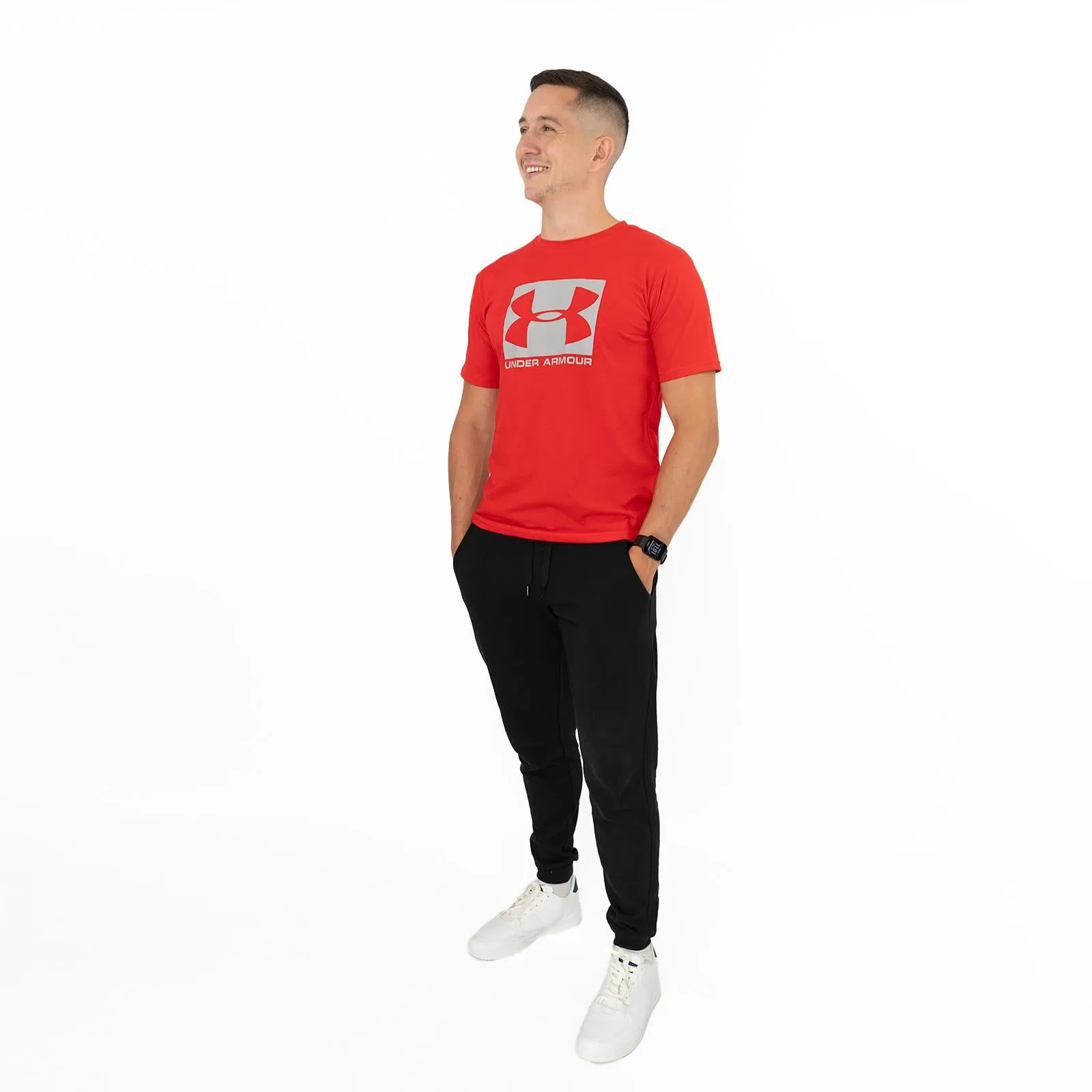 Under Armour Men Logo Print Sportstyle Red Short Sleeve T-shirt