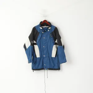 Unica Men L Ski Jacket Blue Vintage Padded Full Zip Drawstring Outdoor Norway Parka
