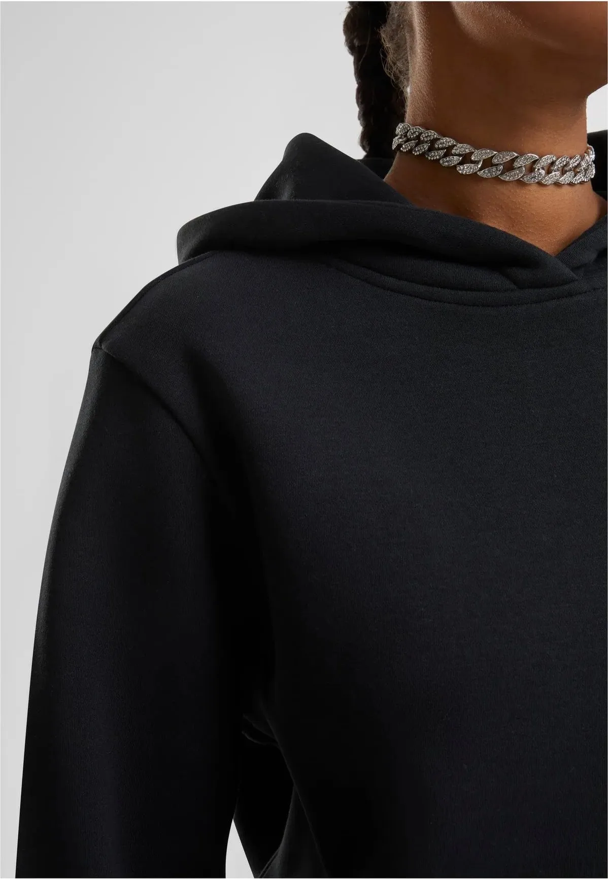 Urban Classics - Ladies Fluffy Black - Hoodie