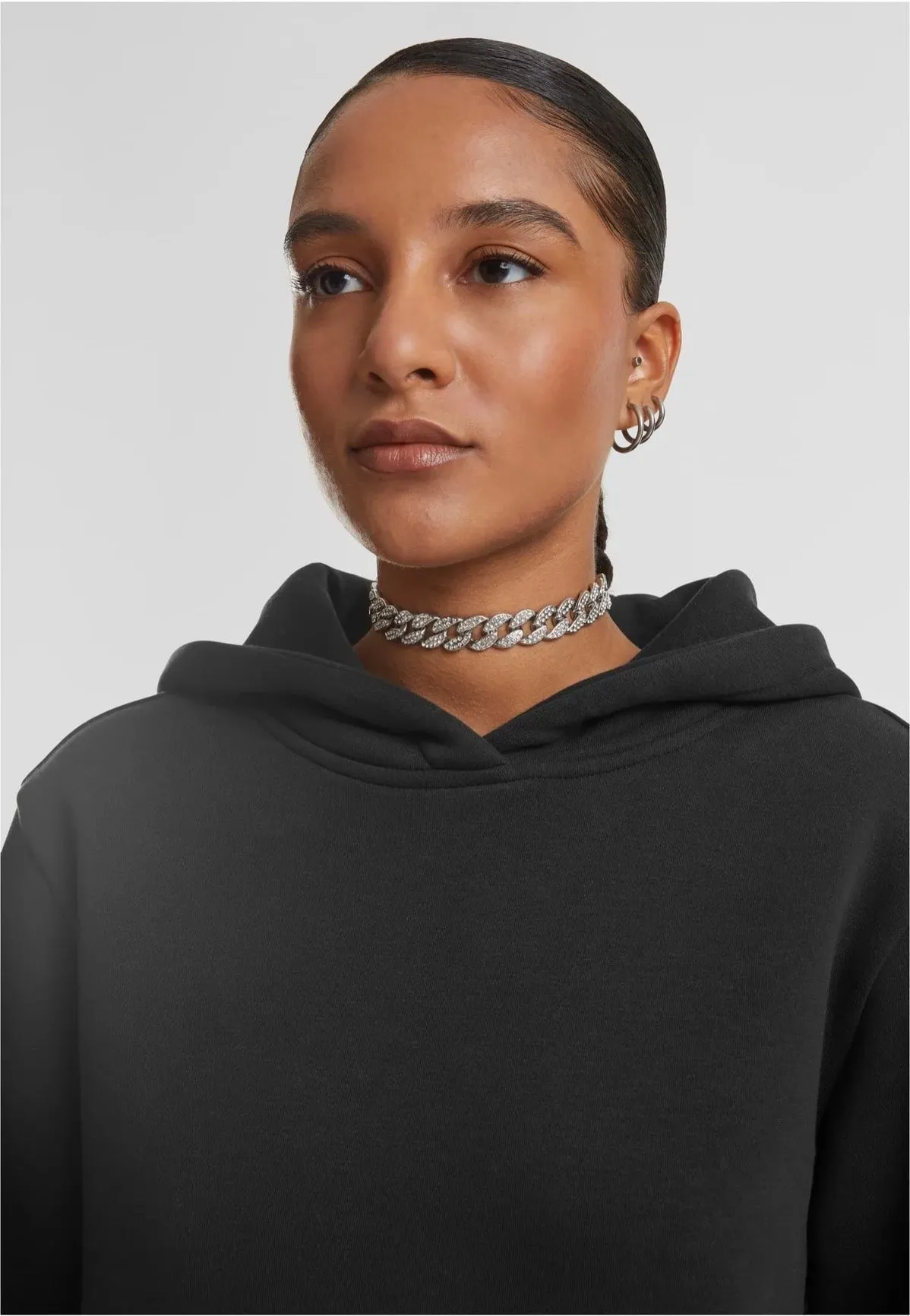 Urban Classics - Ladies Fluffy Black - Hoodie