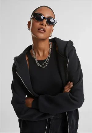 Urban Classics - Ladies Fluffy Zip Black - Zipper