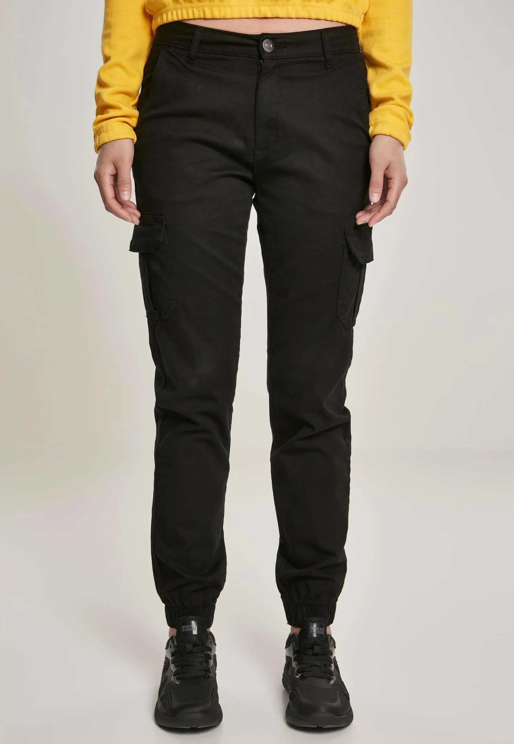 Urban Classics - Ladies High Waist Cargo Black - Pants