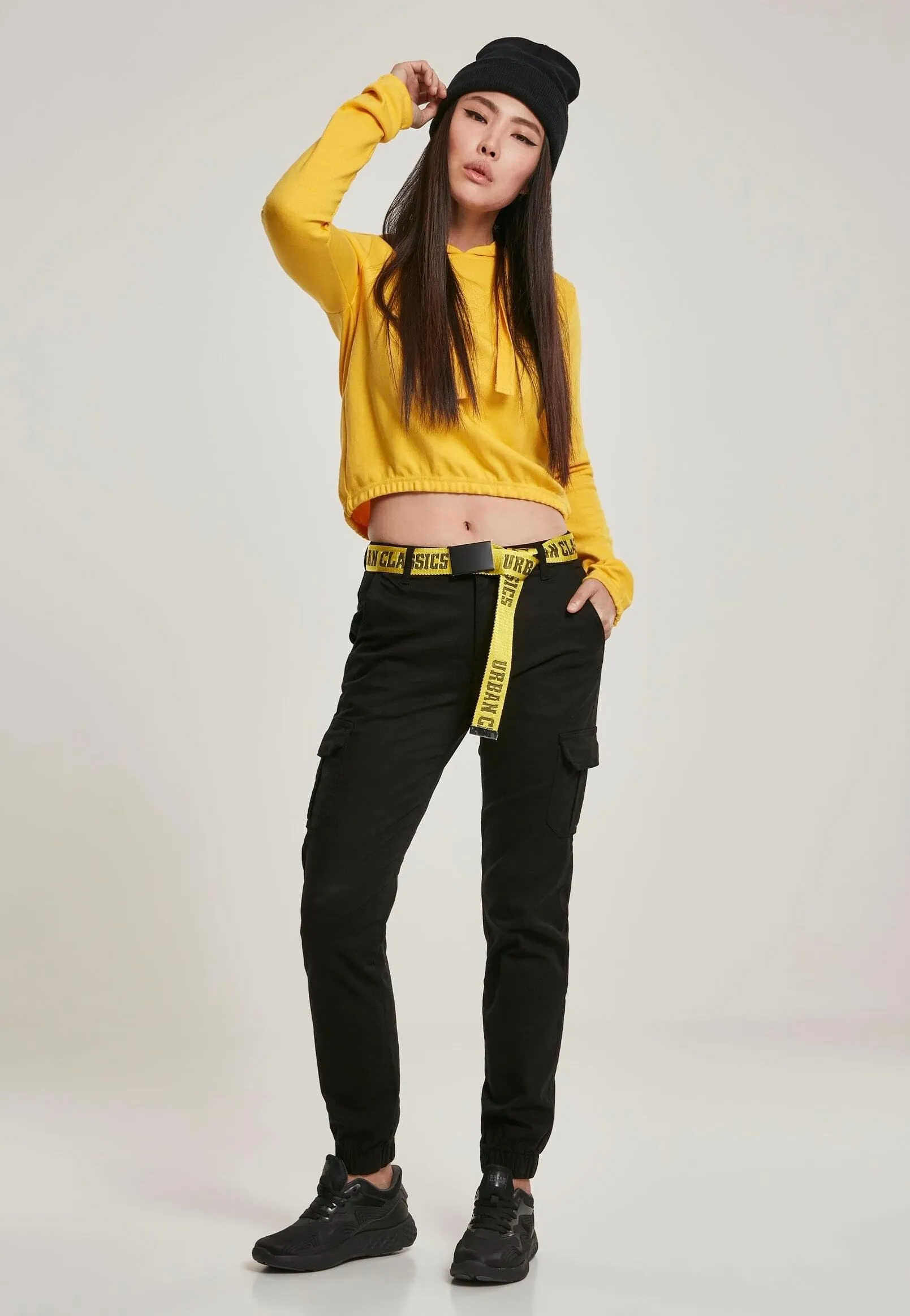 Urban Classics - Ladies High Waist Cargo Black - Pants