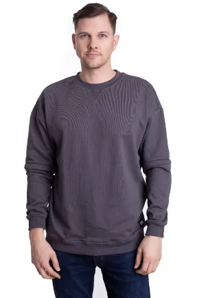 Urban Classics - Zip Away Oversized Terry Crew Darkshadow - Sweater