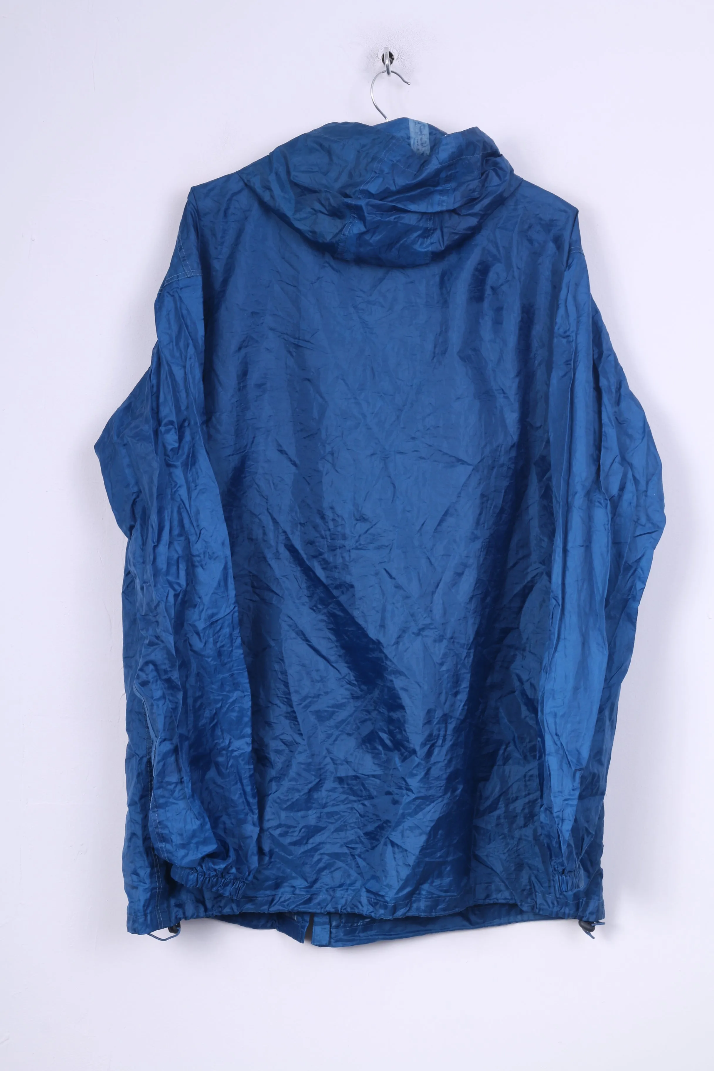 Urban Espace Unisex XL Rain Jacket Waterproof Blue Full Zipper