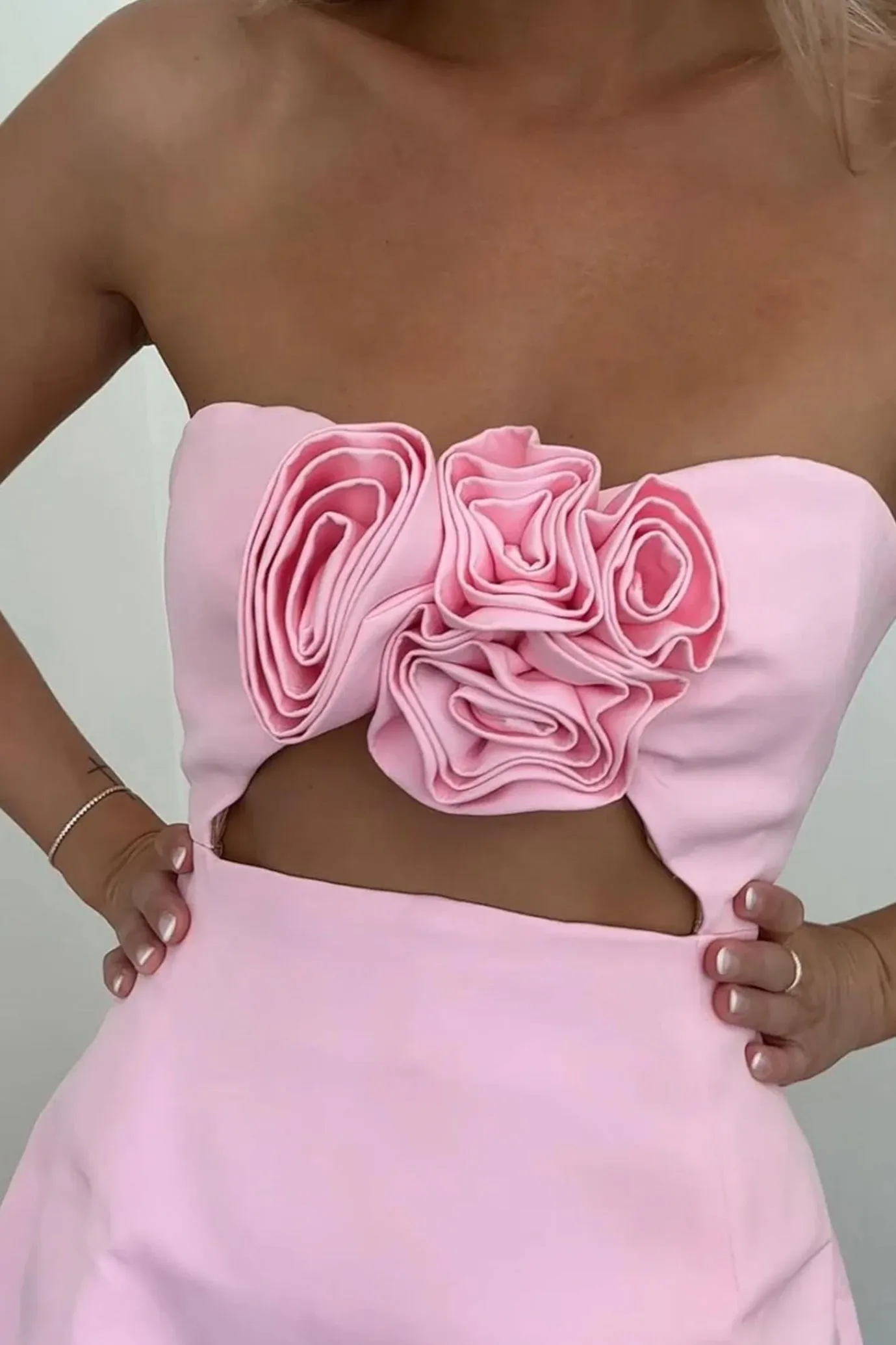 Valencia Dress Baby Pink by Yojani Boutique