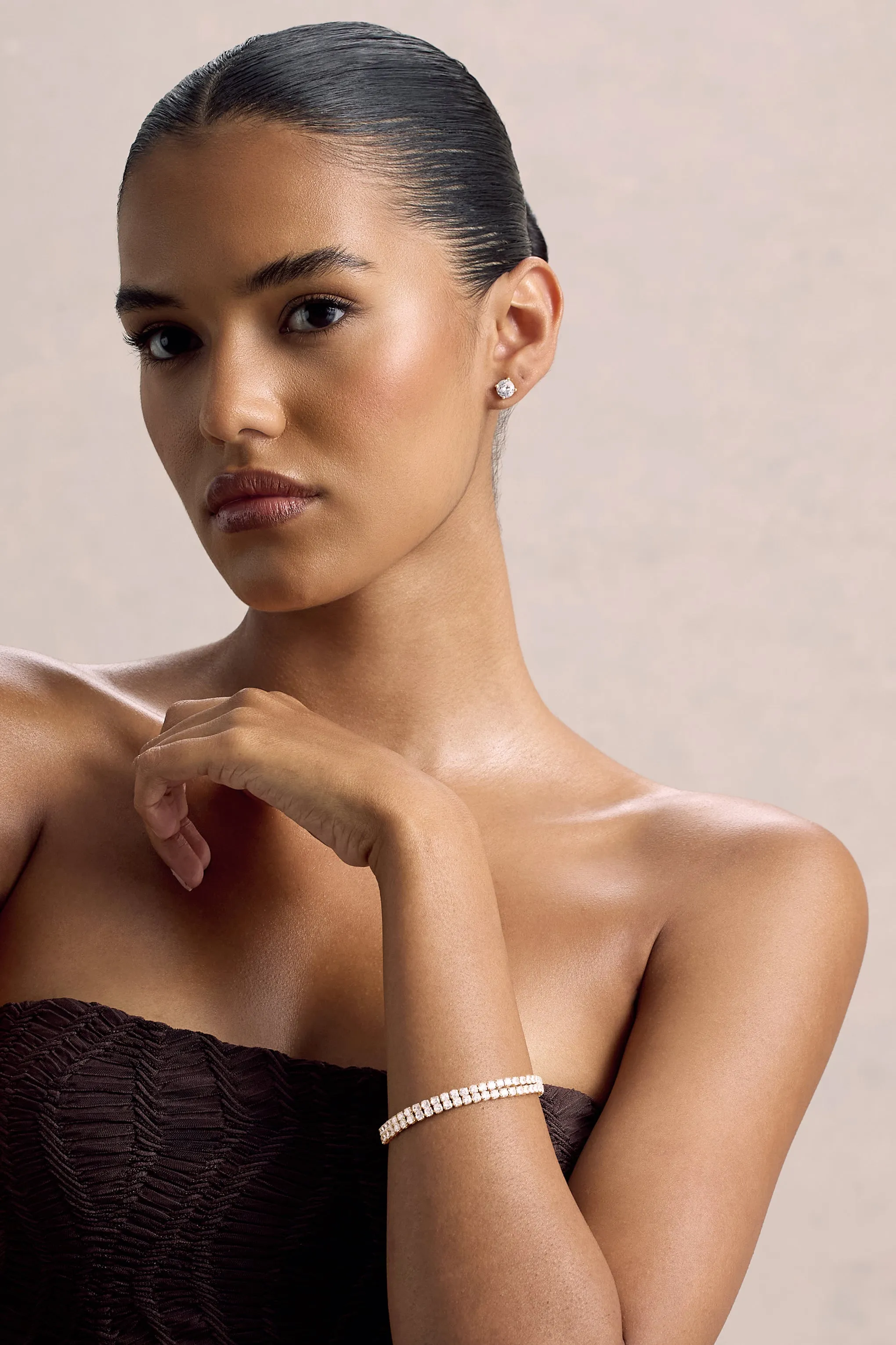 Vallen | Gold Diamante Bracelet Club L London