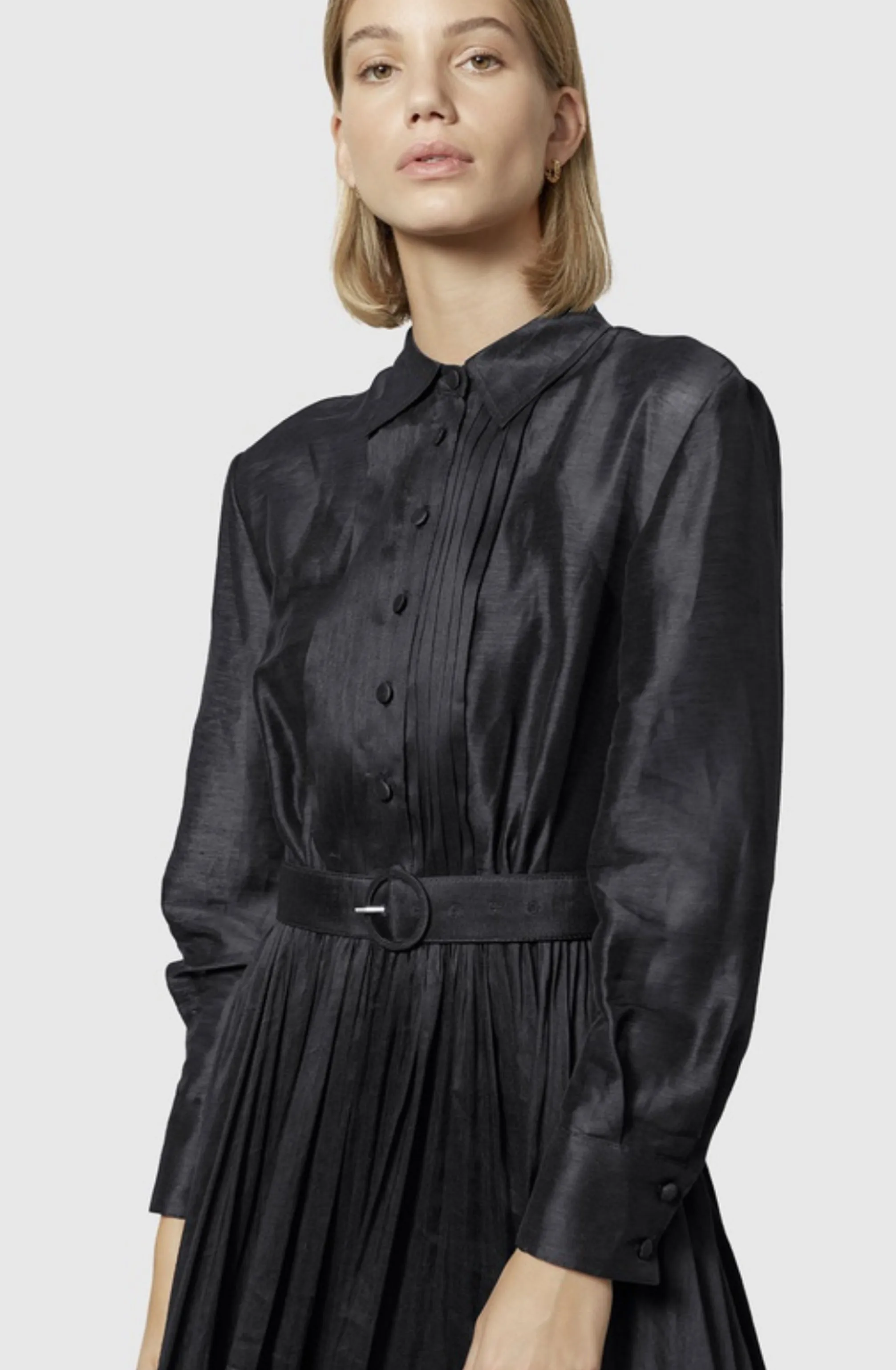 Vanta Silk Linen Dress by Leo Lin