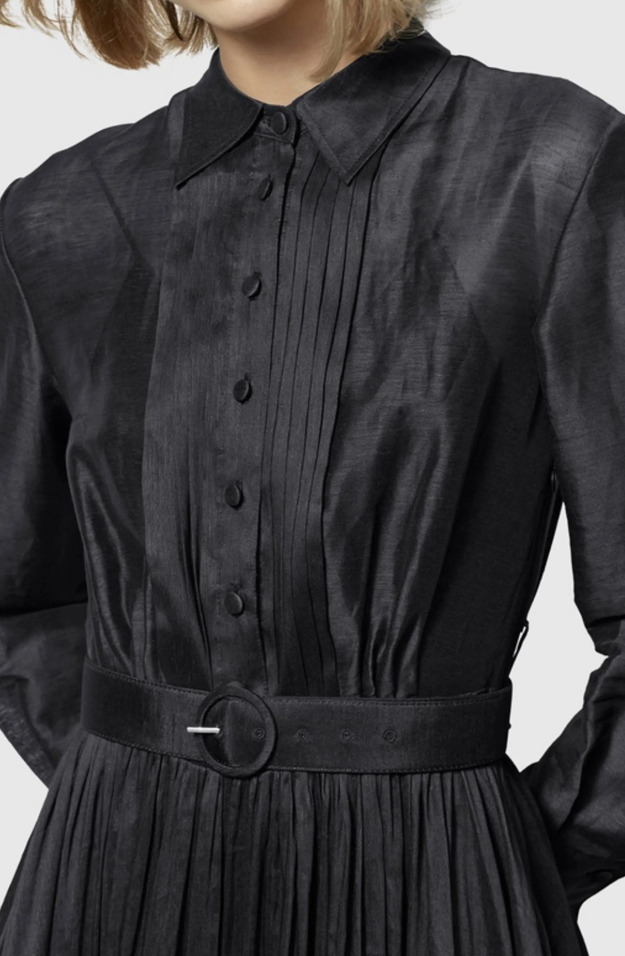 Vanta Silk Linen Dress by Leo Lin