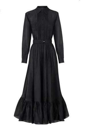 Vanta Silk Linen Dress by Leo Lin