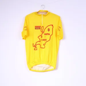 VB Maratona delle 12 rocche Men XL Cycling Shirt Yellow Bike Short Sleeve Rimini 1995