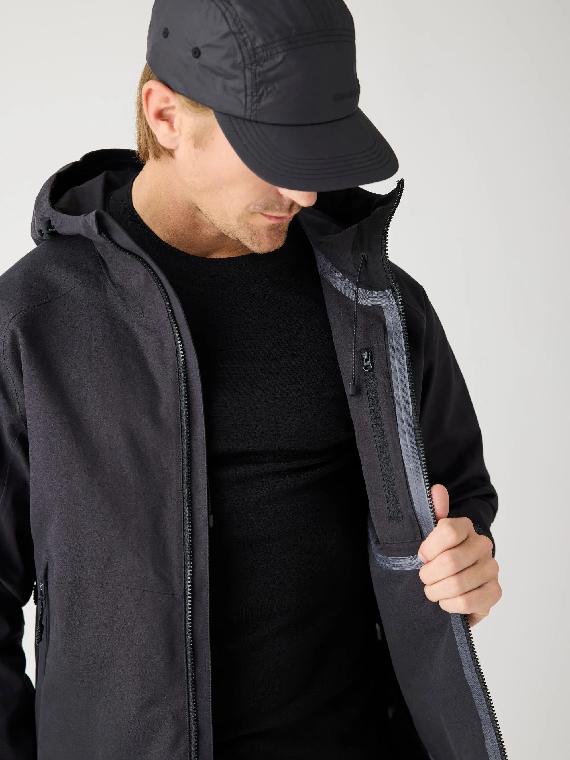 Vent Canvas 270 shell jacket - GOTS/Vegan - Black Jet Knowledge Cotton
