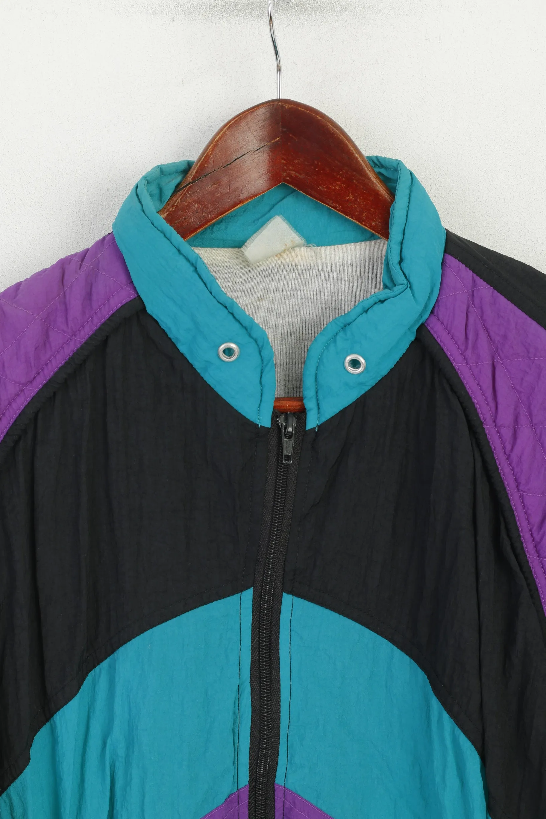 Vintage Men S Jacket Black Vintage Tribal Nylon Removable Sleeve Festival Trrack Top