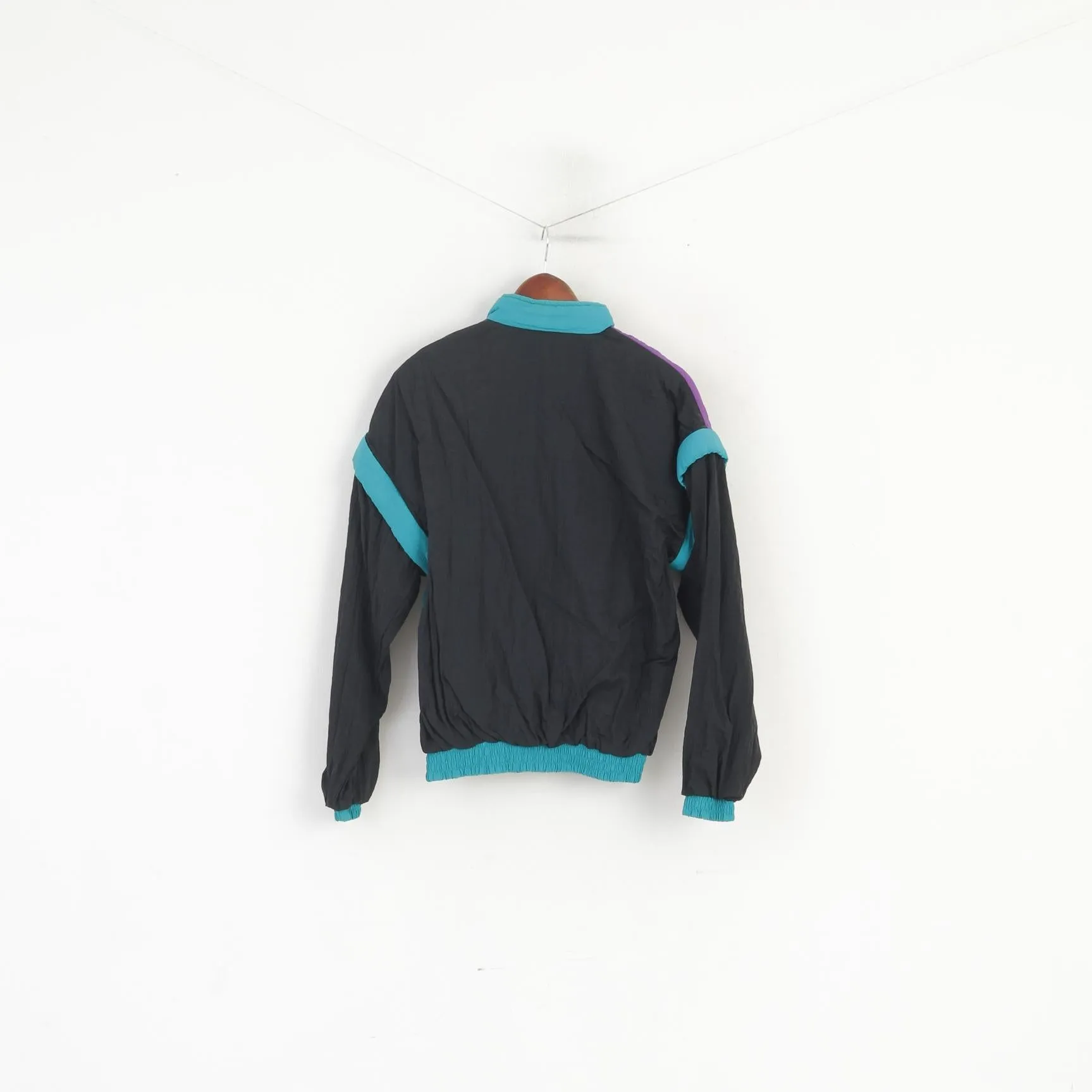 Vintage Men S Jacket Black Vintage Tribal Nylon Removable Sleeve Festival Trrack Top