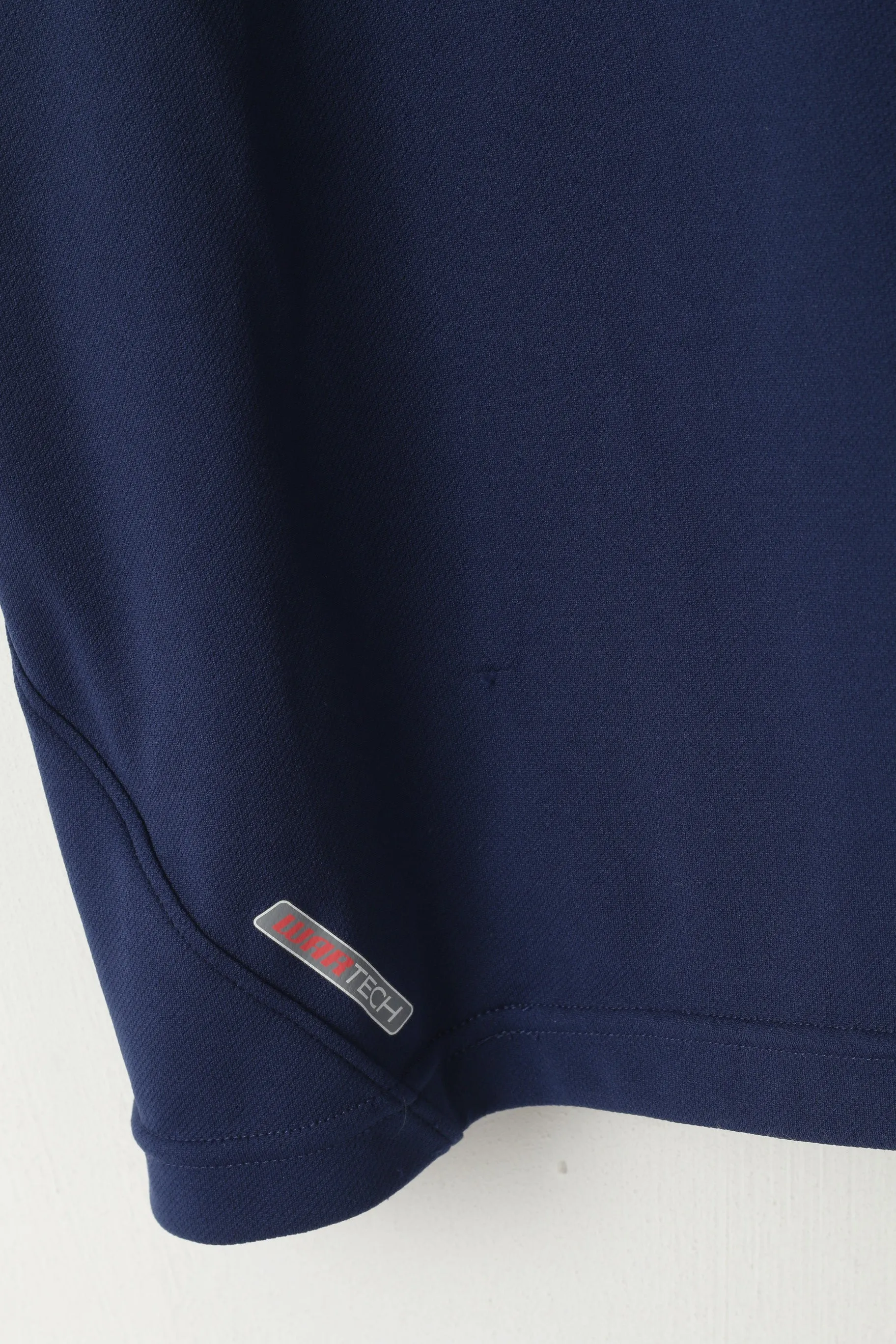 Warrior Men L Polo Shirt Navy Legacy Detailed Buttons Classic Jersey Top