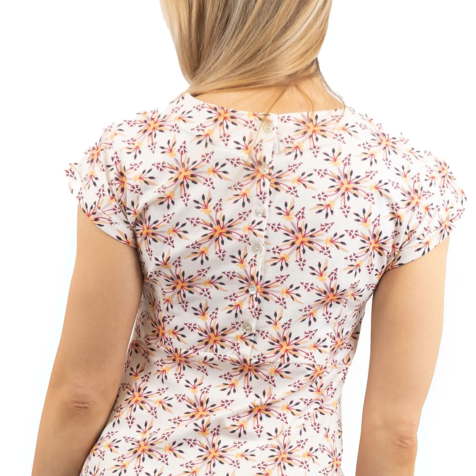 Weird Fish Tallahassee Casual Cotton Jersey Floral Print Shift Short Dresses