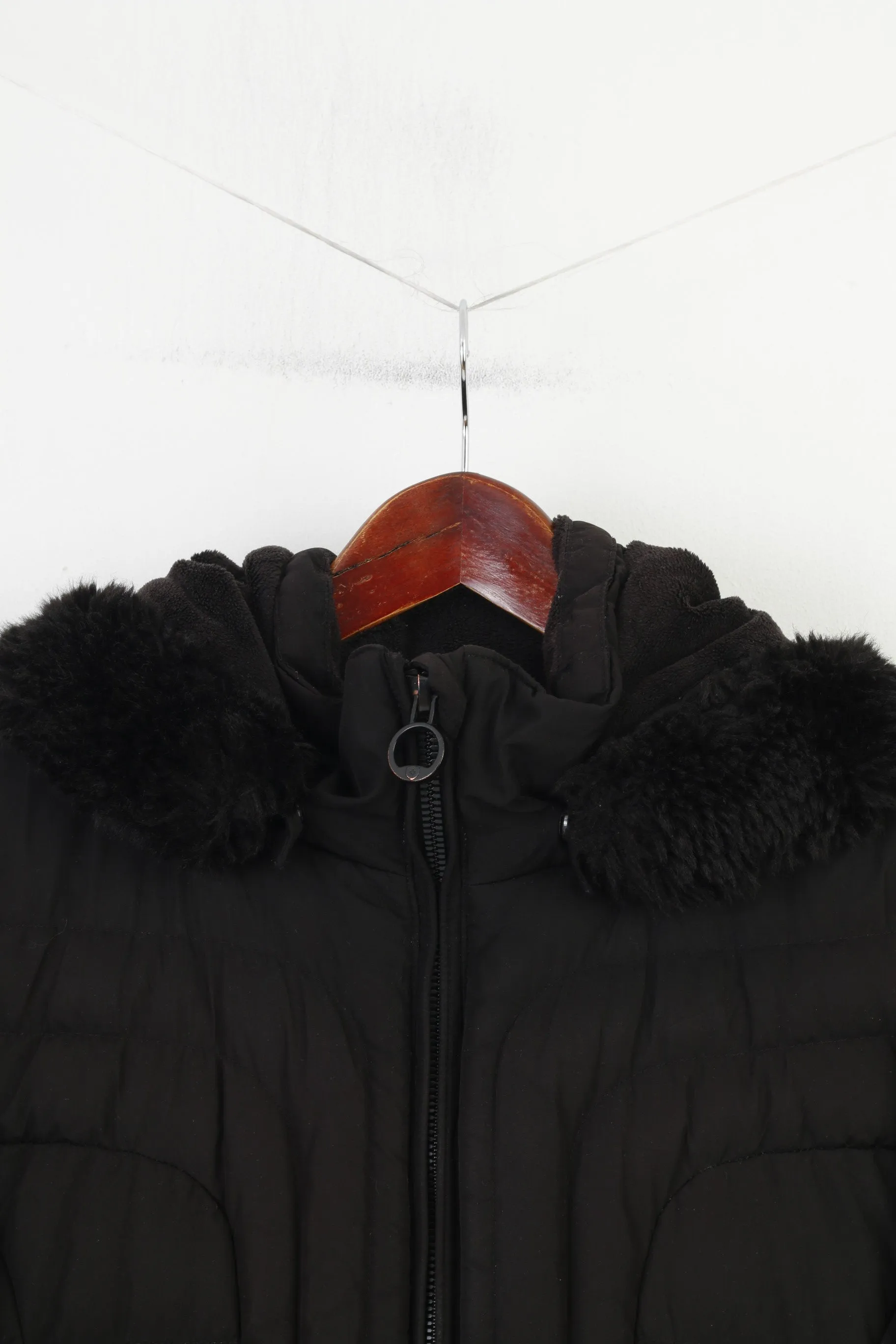 Wellensteyn Woman M Jacket Black Padded Full Zipper Hood Belvedere Long Winter Top