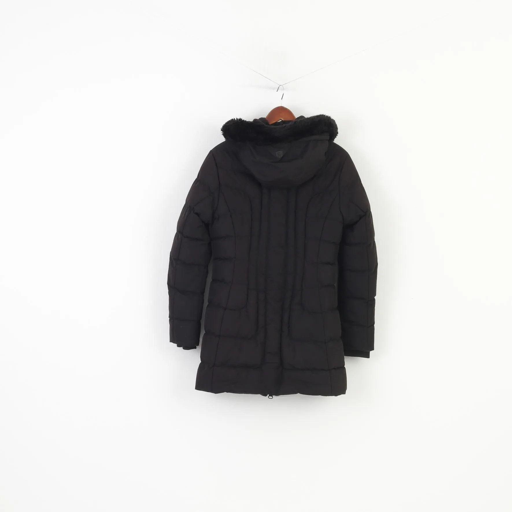 Wellensteyn Woman M Jacket Black Padded Full Zipper Hood Belvedere Long Winter Top