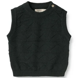 Wheat Navy Bobby Knit Vest