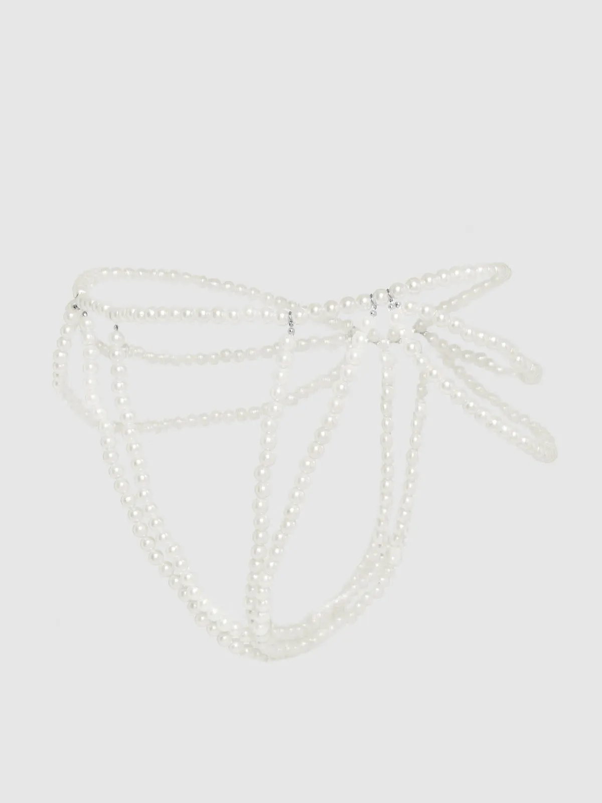 White Pearl Draped Panty