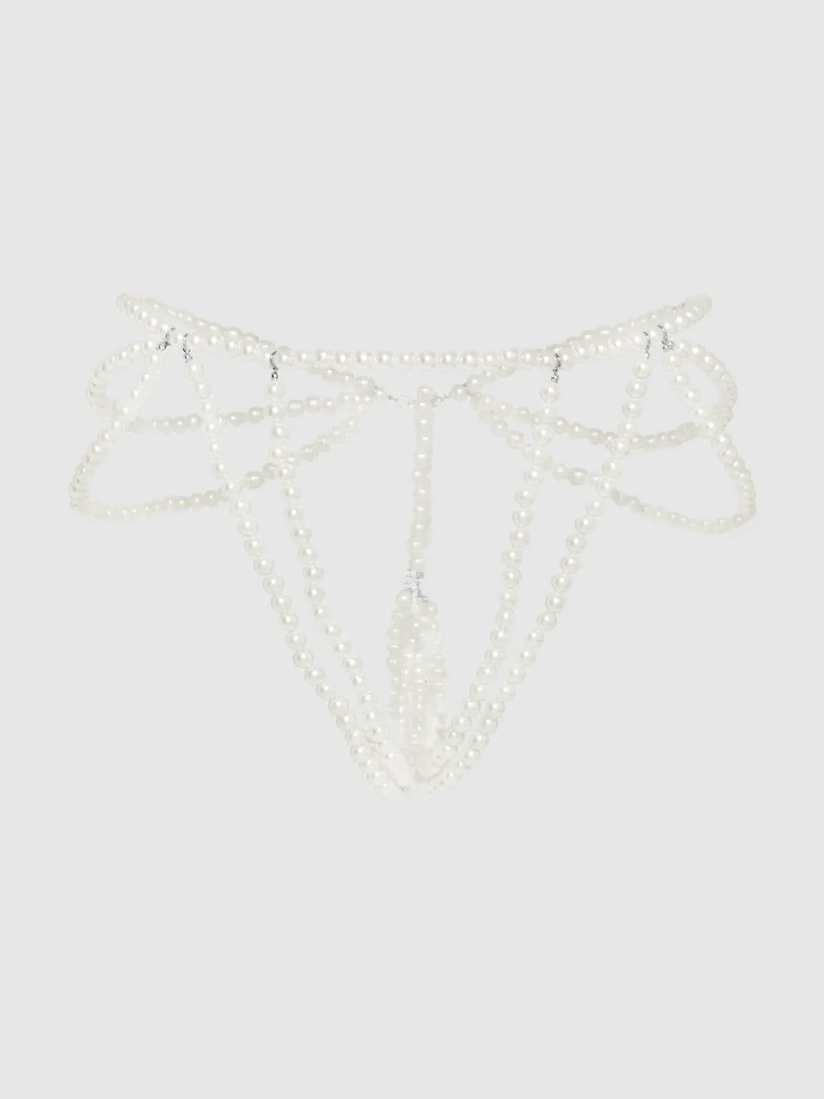 White Pearl Draped Panty
