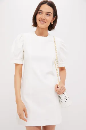 White Stretch Denim Juniper Mini Dress