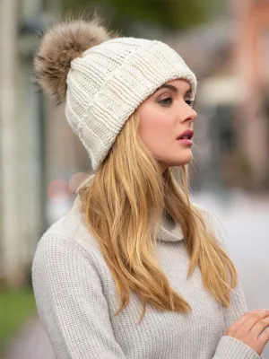 Wide Rib Cashmere Knit Hat