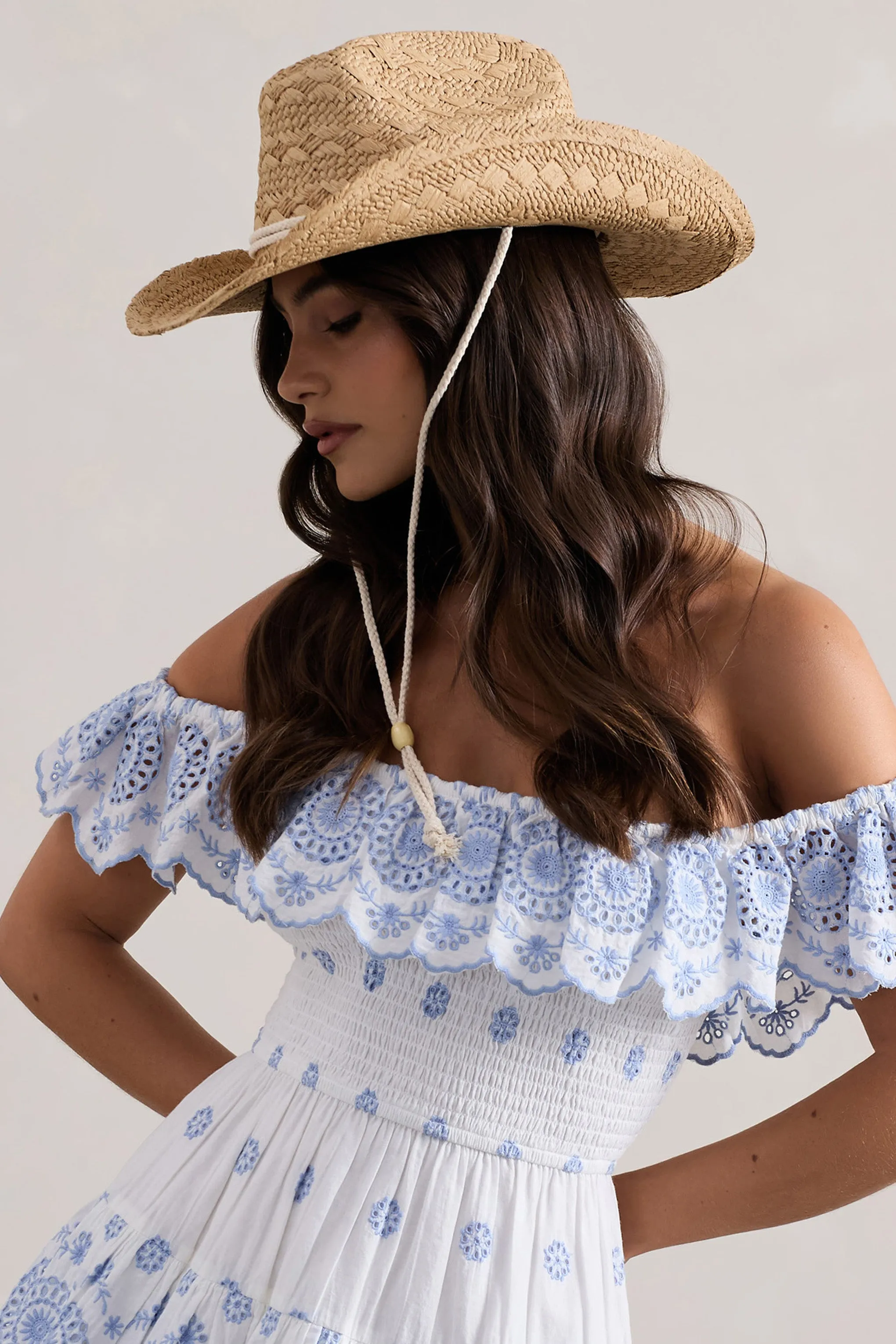 Wild At Heart | Beige Straw Sun Hat Club L London