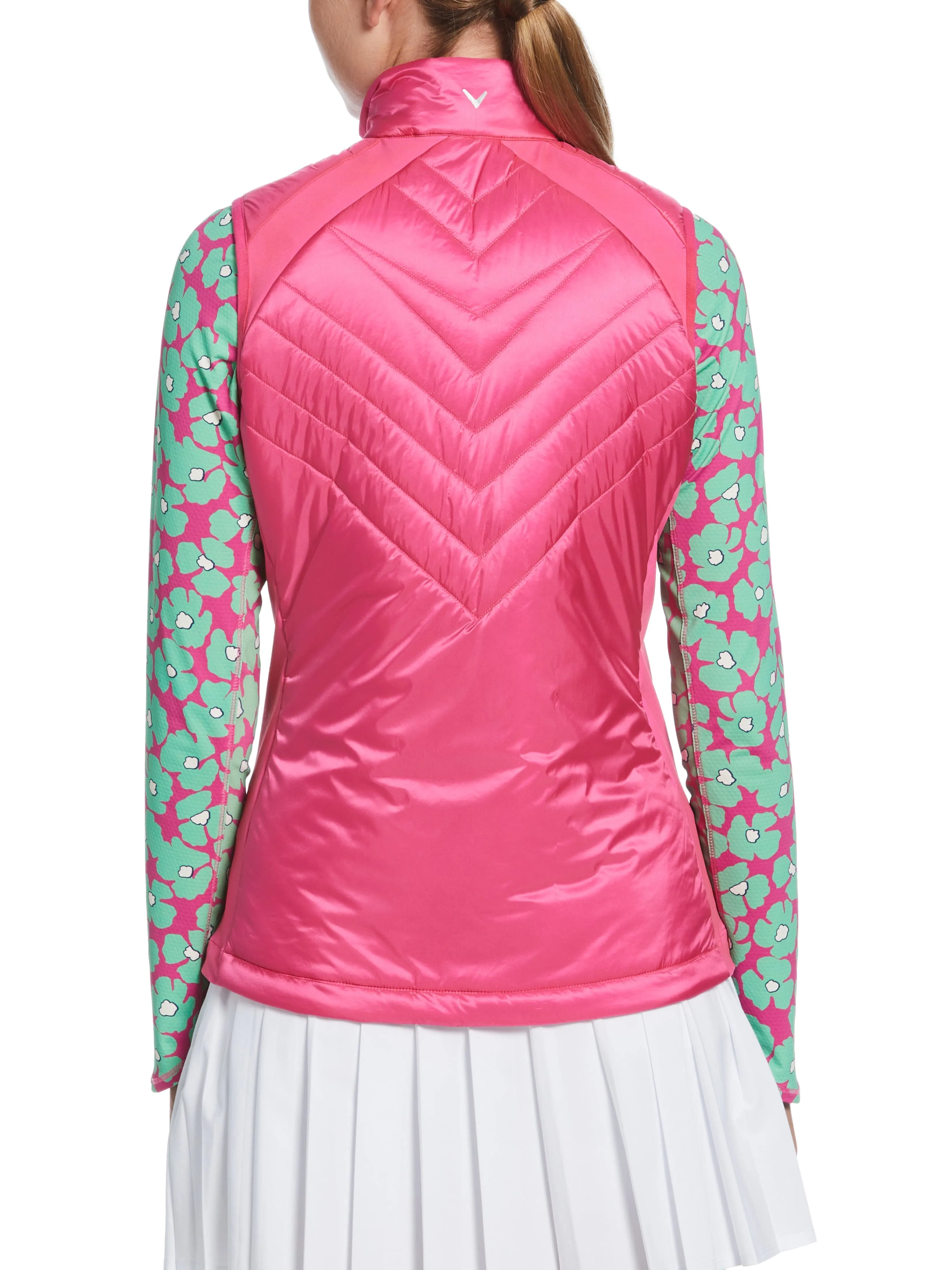 Womens Chevron Quilted Sleeveless Golf Vest Callaway Apparel