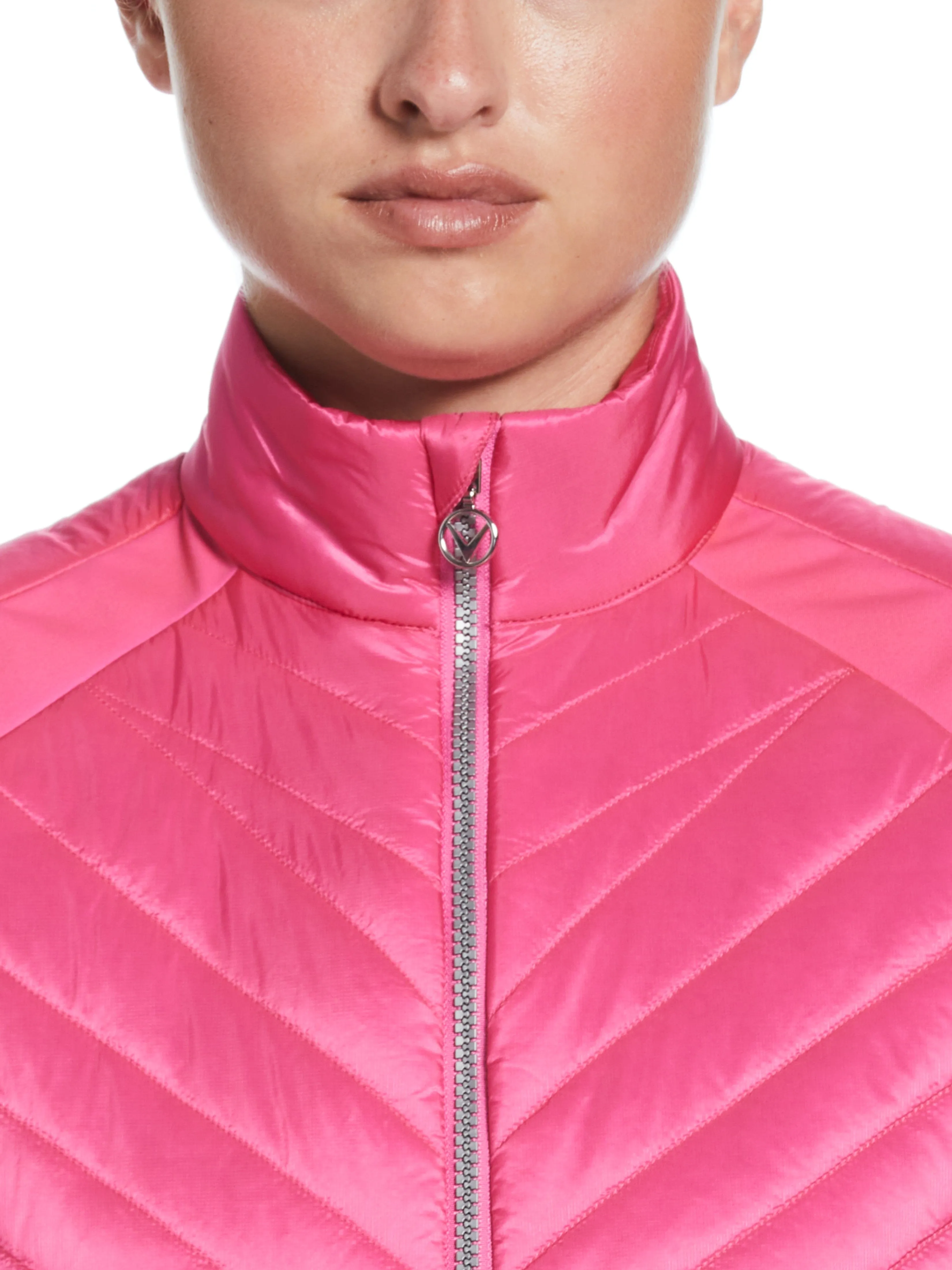 Womens Chevron Quilted Sleeveless Golf Vest Callaway Apparel