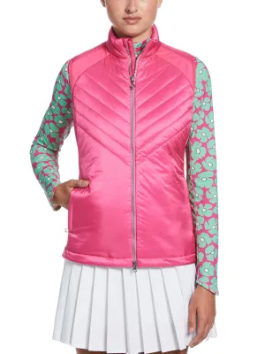 Womens Chevron Quilted Sleeveless Golf Vest Callaway Apparel