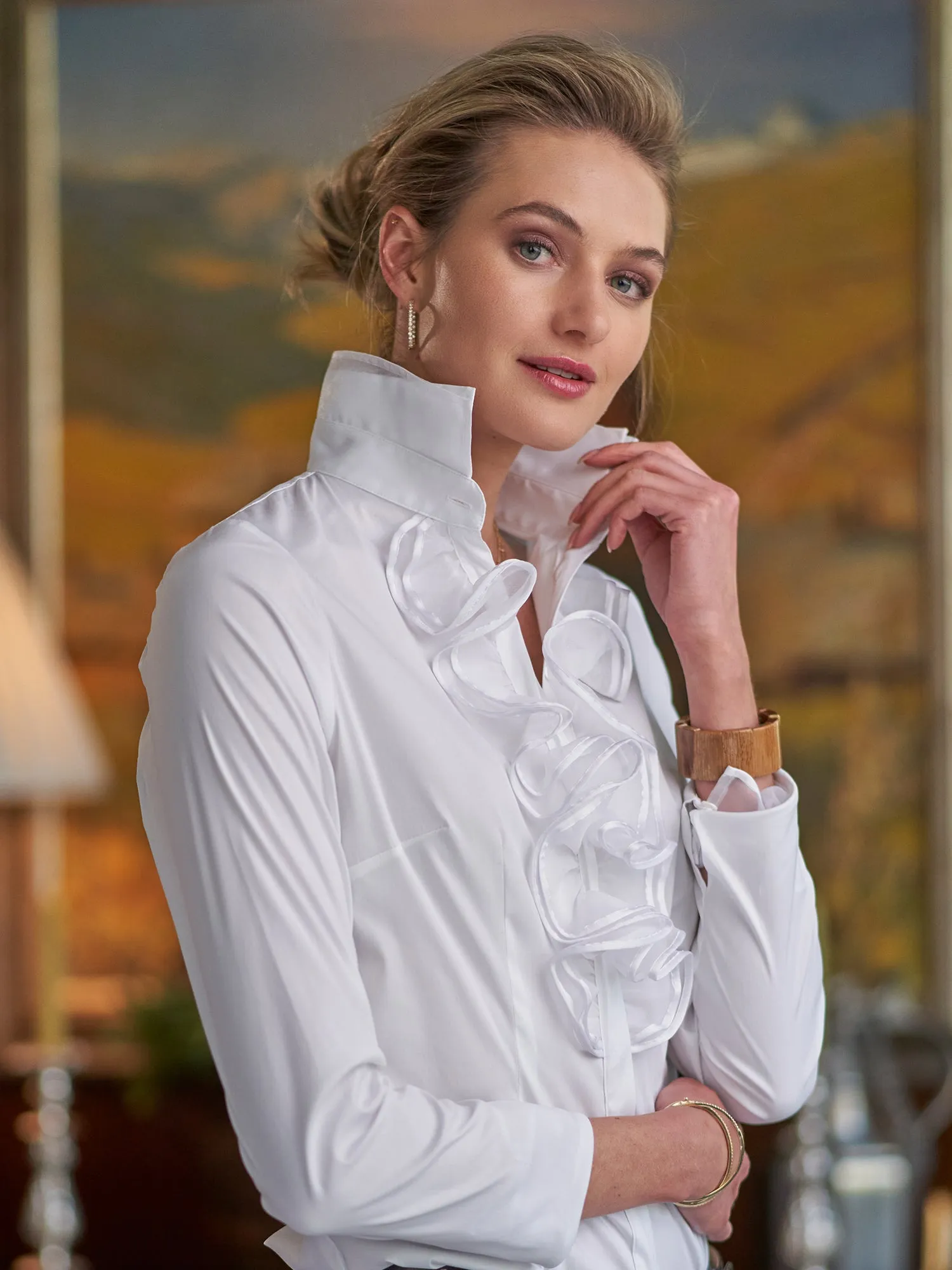 Wylie Organdy Ruffle Shirt