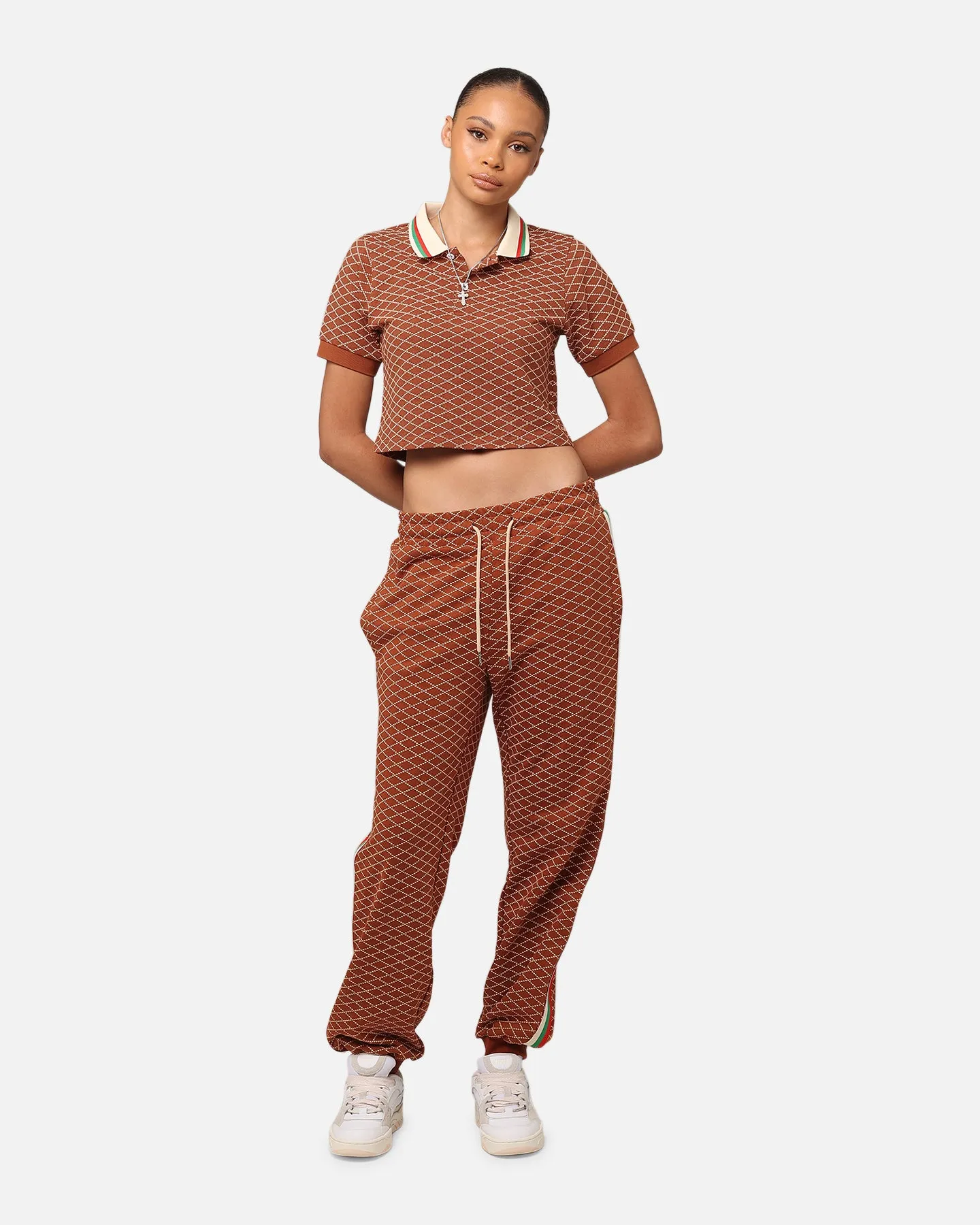 XXIII Luxe Printed Pants Brown