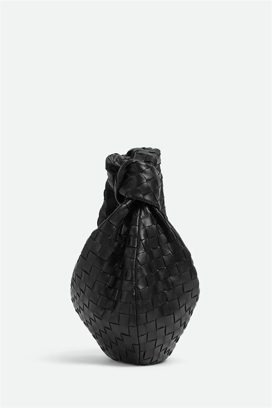 Zariah Weave Knot Clutch Bag - Black Gloria Lanvin