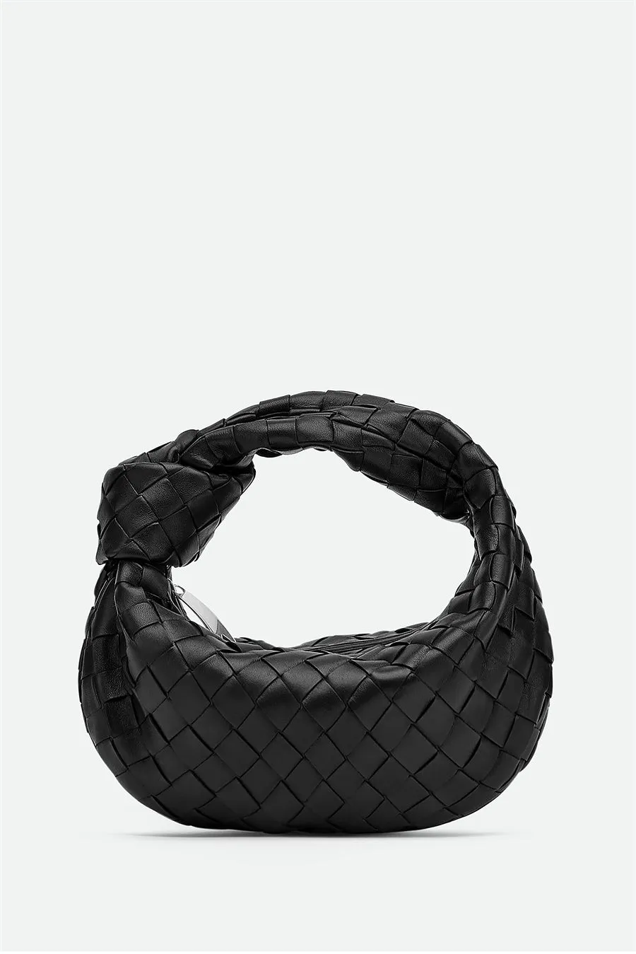 Zariah Weave Knot Clutch Bag - Black Gloria Lanvin