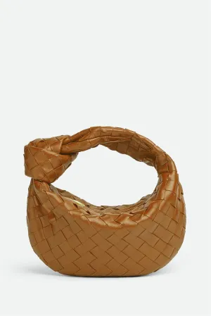 Zariah Weave Knot Clutch Bag - Brown Gloria Lanvin