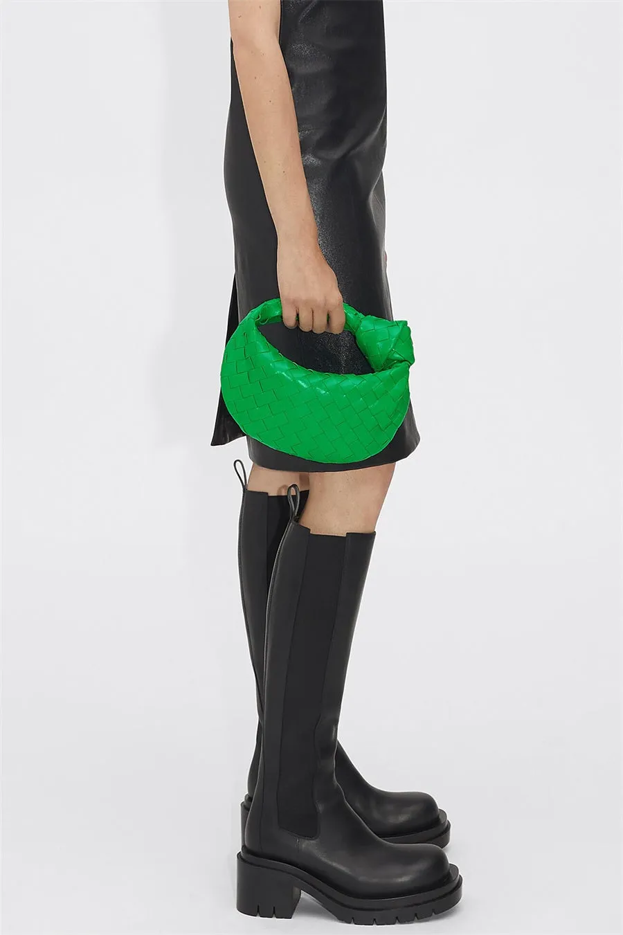 Zariah Weave Knot Clutch Bag - Green Gloria Lanvin
