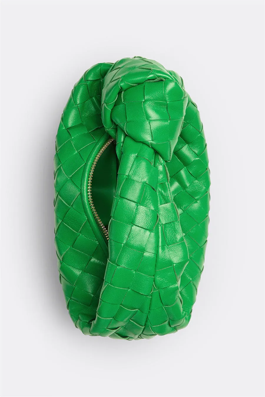 Zariah Weave Knot Clutch Bag - Green Gloria Lanvin
