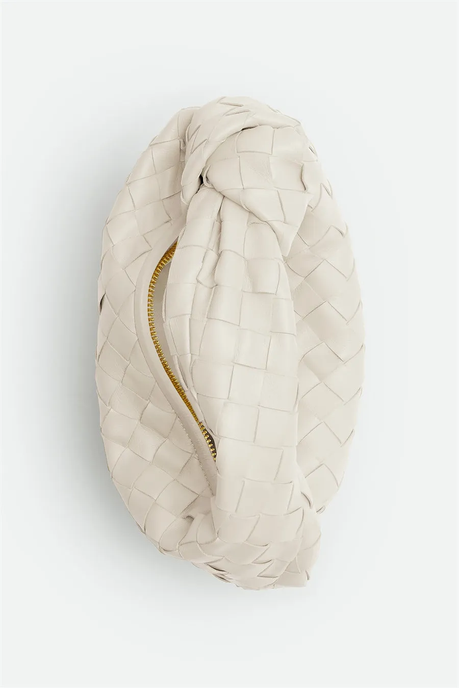 Zariah Weave Knot Clutch Bag - White Gloria Lanvin
