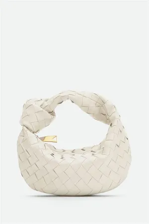 Zariah Weave Knot Clutch Bag - White Gloria Lanvin