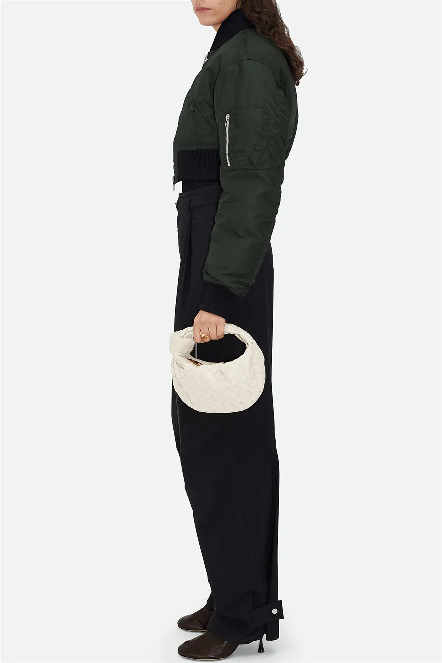 Zariah Weave Knot Clutch Bag - White Gloria Lanvin