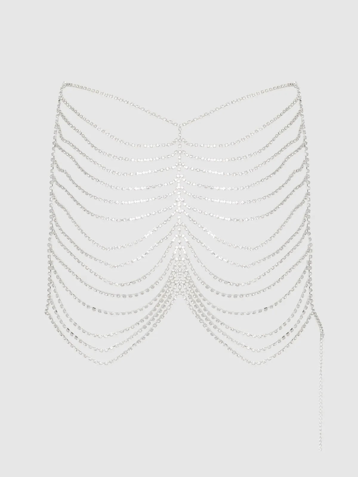 Ziggy Draped Rhinestone Skirt
